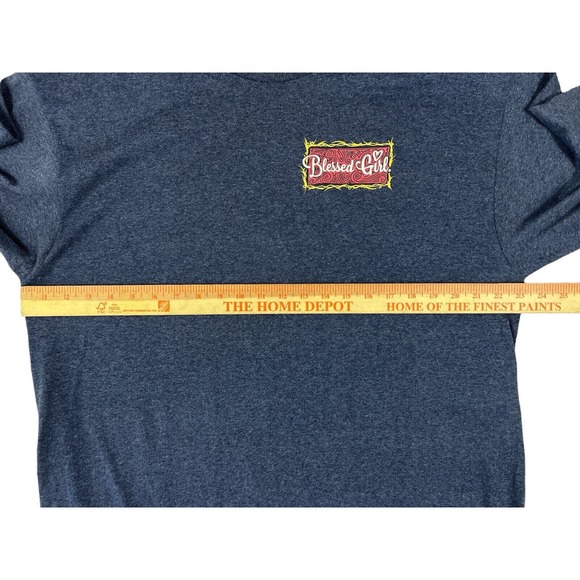 Blessed Girl Long Sleeve Galatians 5:22 Blue T-Shirt Sz‎ XL Delta Pro Weight - Picture 3 of 7